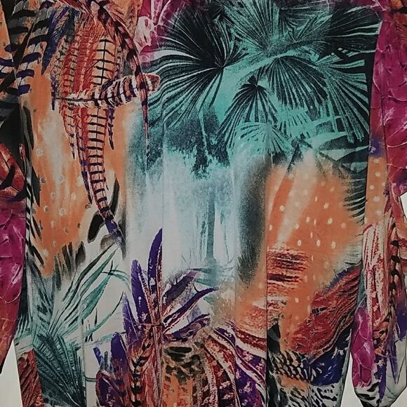 Complements by Erin London printed top Sz L NWOT - Picture 2 of 5